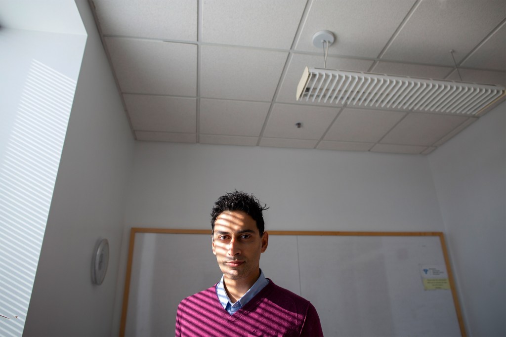 Faraaz Mahomed in an office