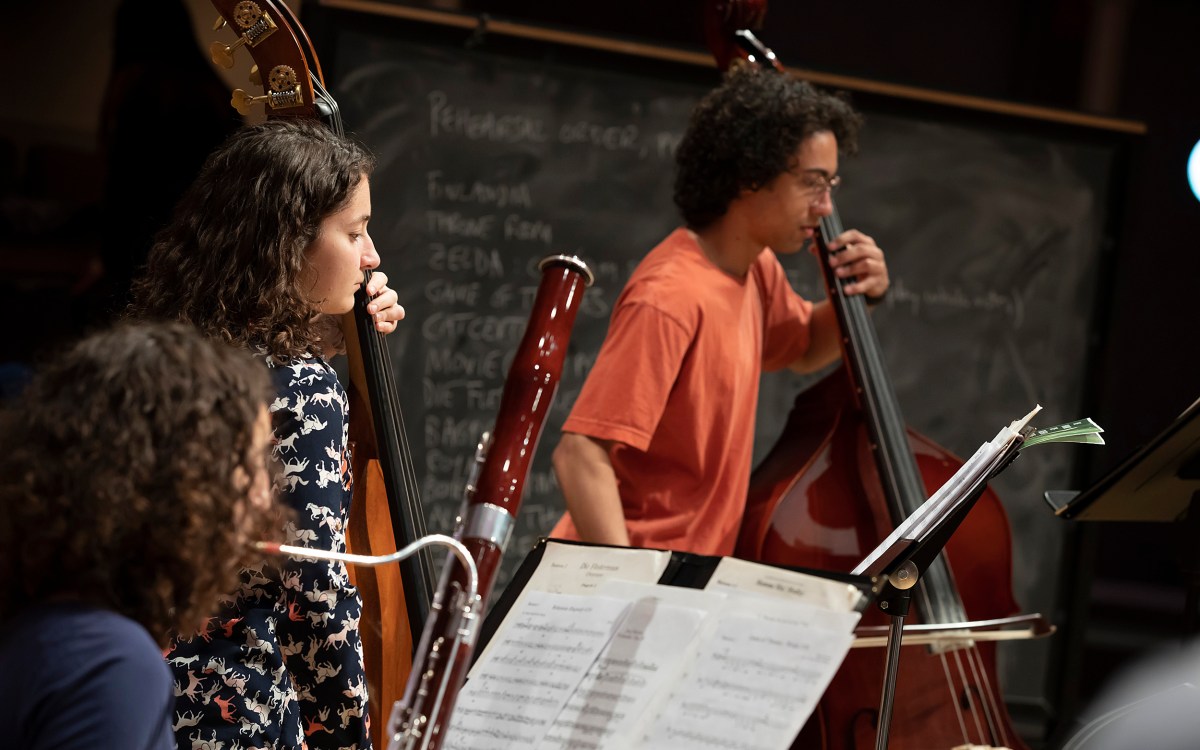 Harvard Pops Orchestra rehearses