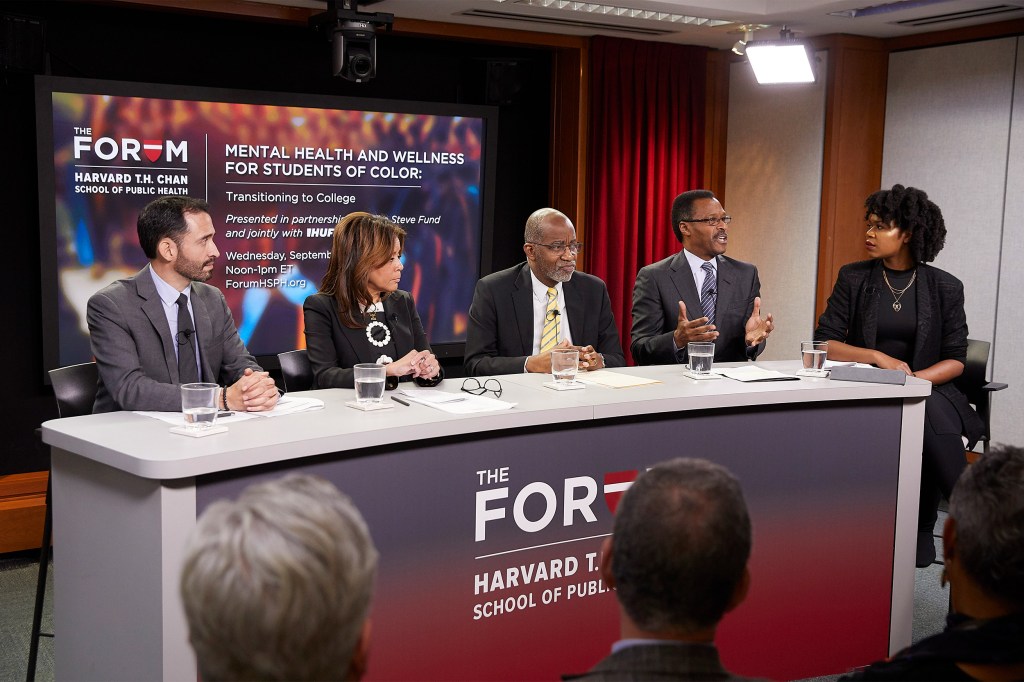 Panel for mental health for people of color at Chan School