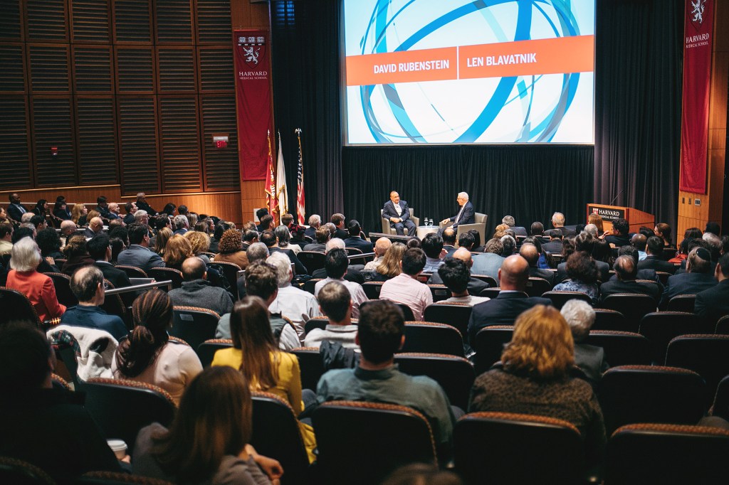 Len Blavatnik and Harvard Corporation member David Rubenstein