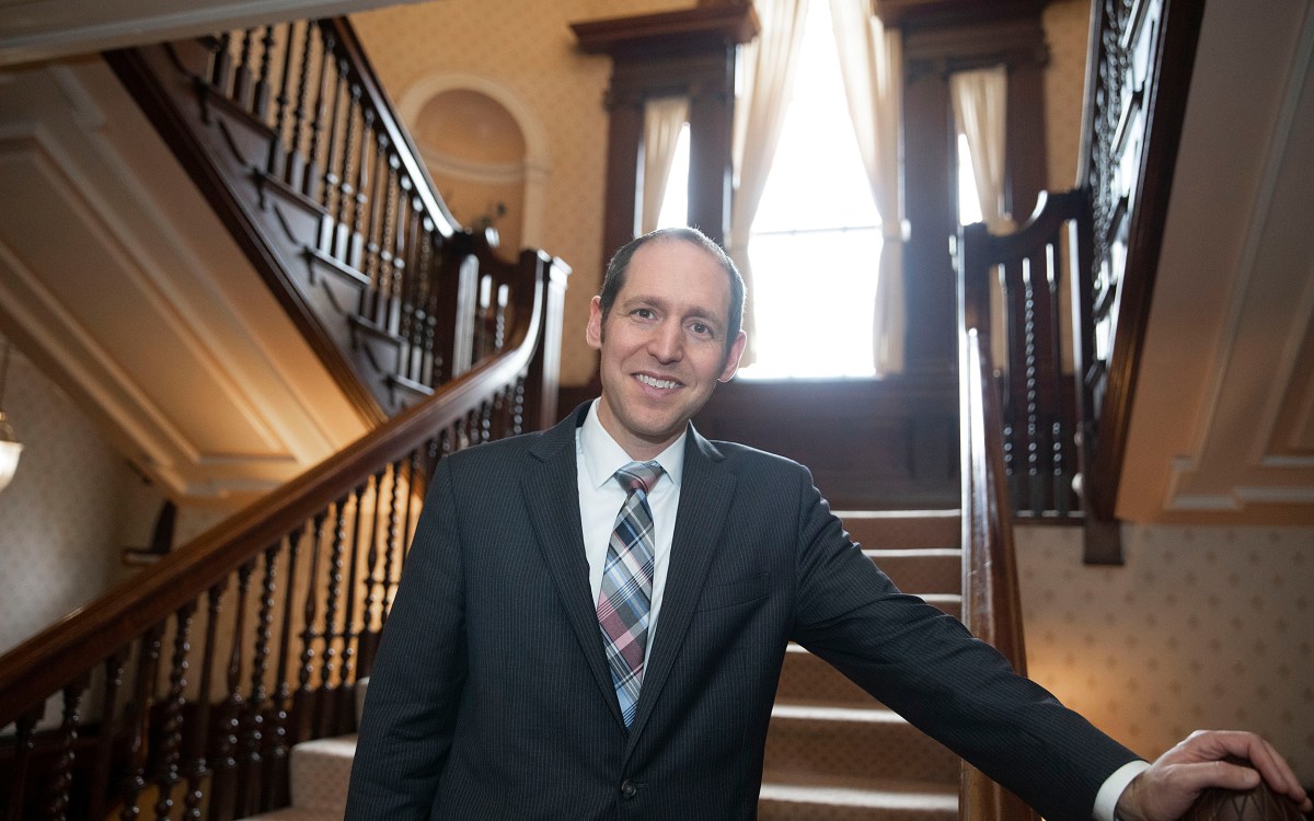 David Rosmarin on a staircase