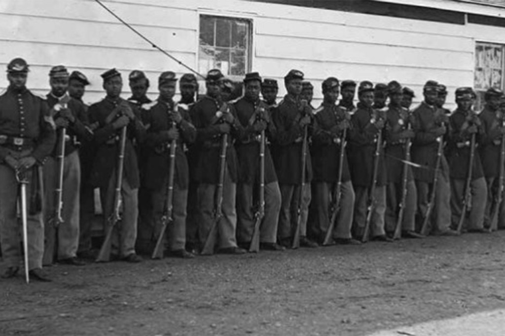 Black soldiers from the Civil War.