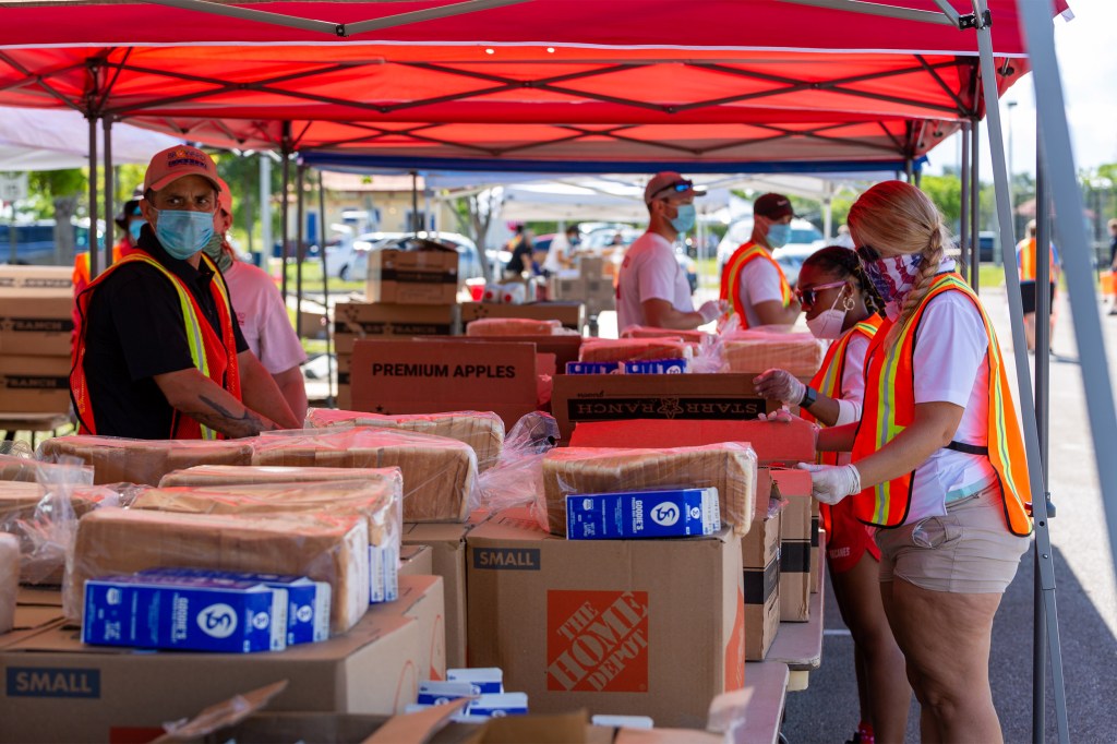 Food distribution site.