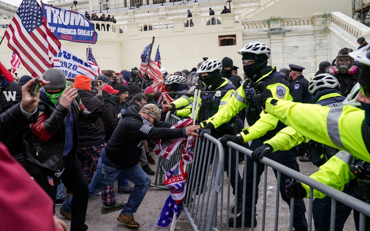 Trump rally protesters at the Capitol.