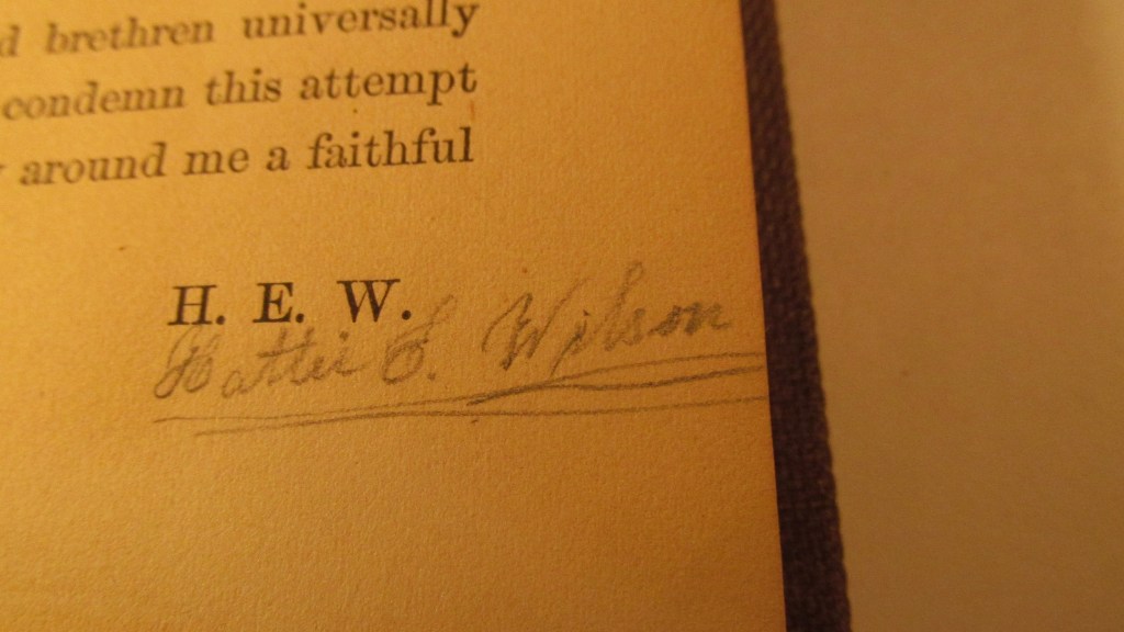 Signature on book