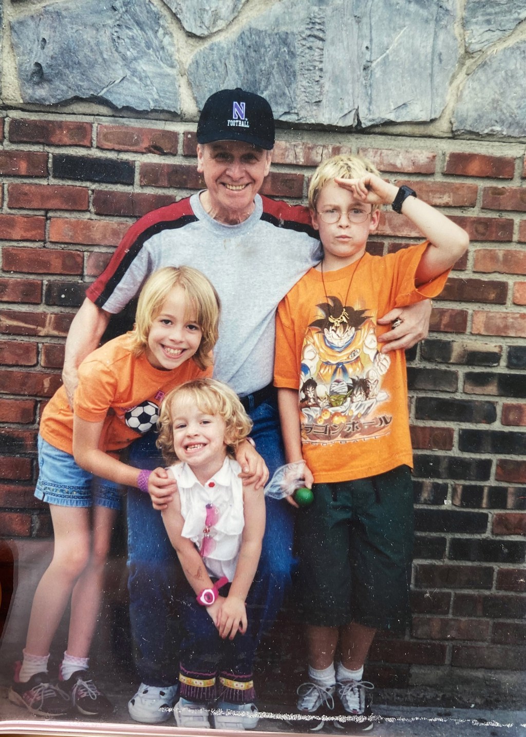 Shannon Freyer with siblings and her grandpa.