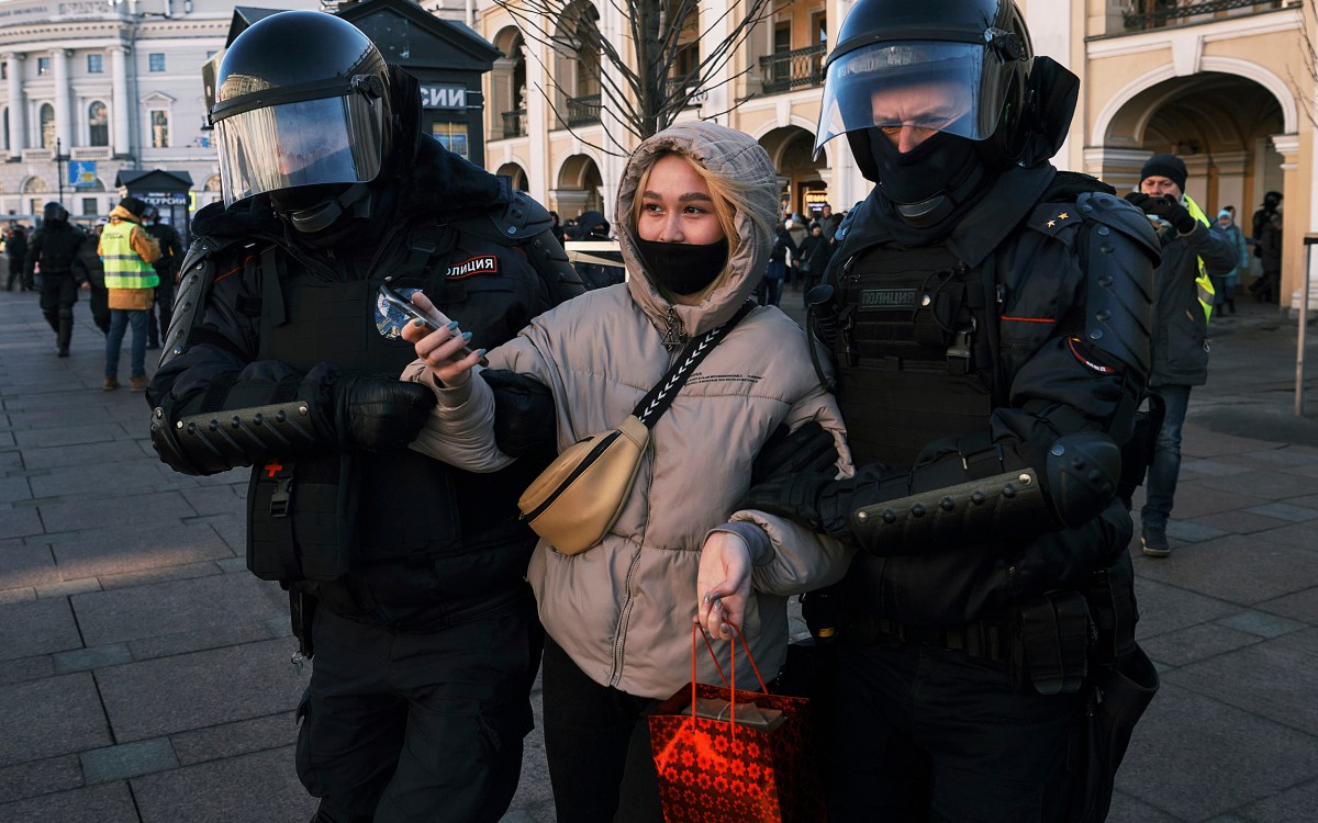 Russian protest.