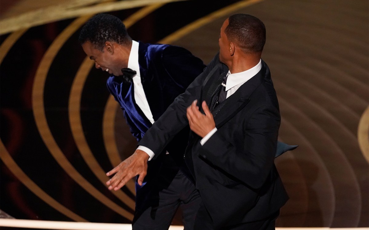 Will Smith hitting Chris Rock.