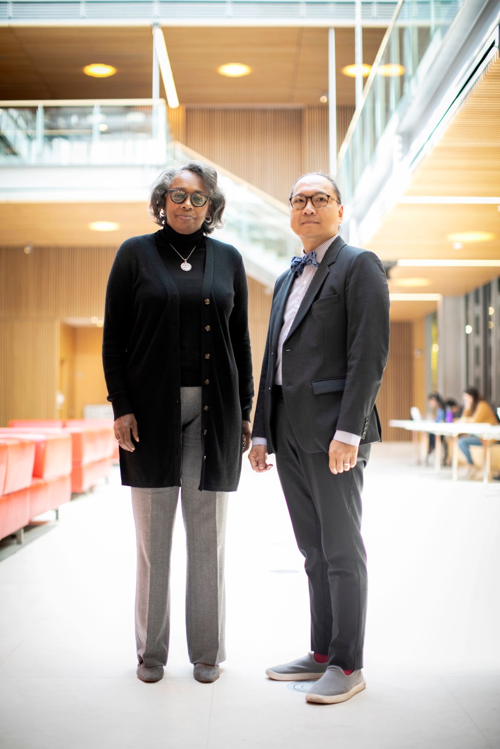 Giang Nguyen (left) and Associate Provost for Student Affairs Robin Glover