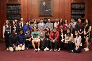 Harvard CCB Undergraduate Research Symposium participants gathered together at CCB Library.