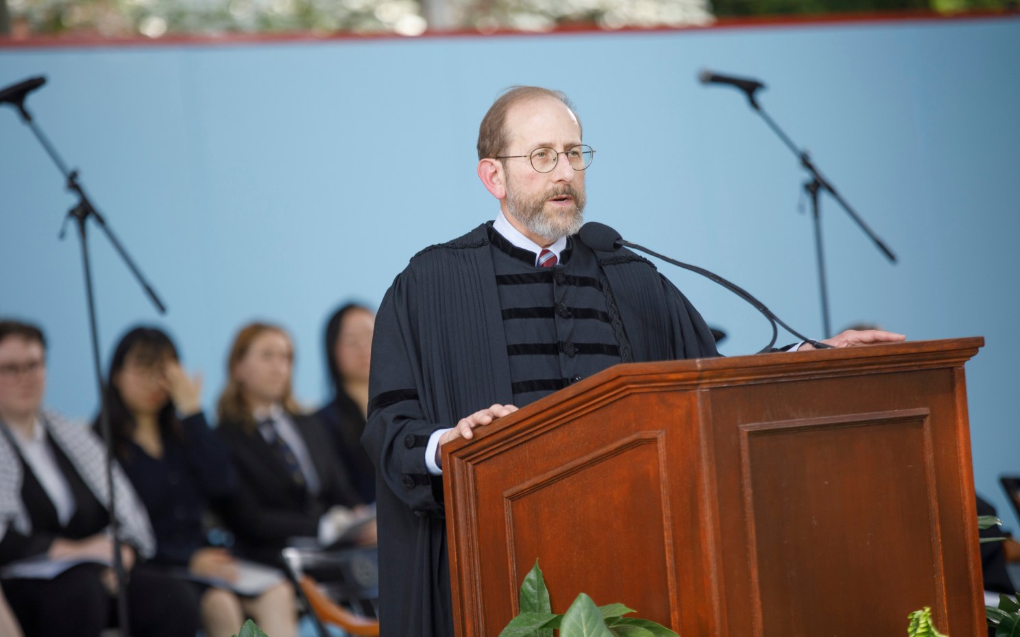 Alan Garber at the podium.