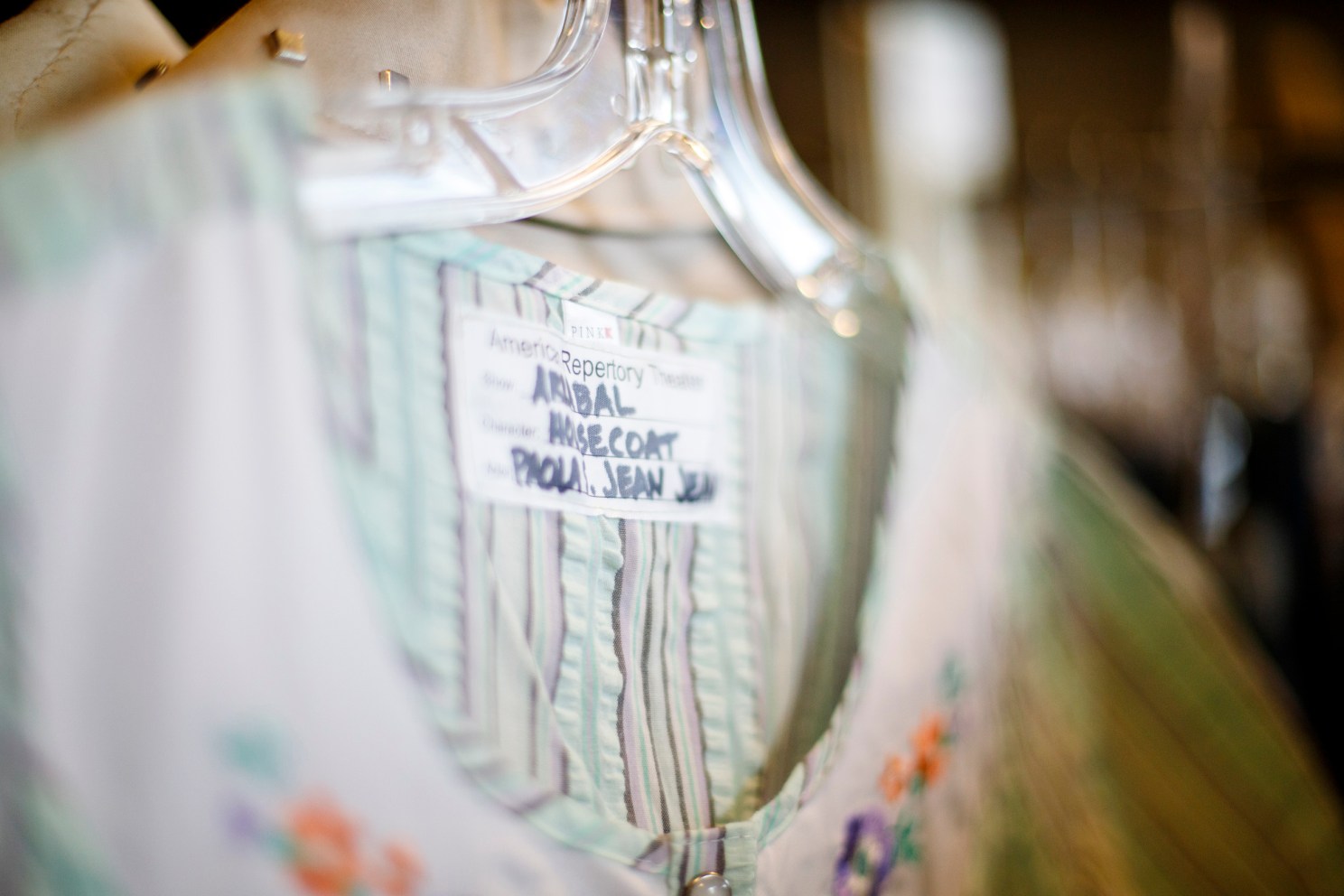 A label on a garment.