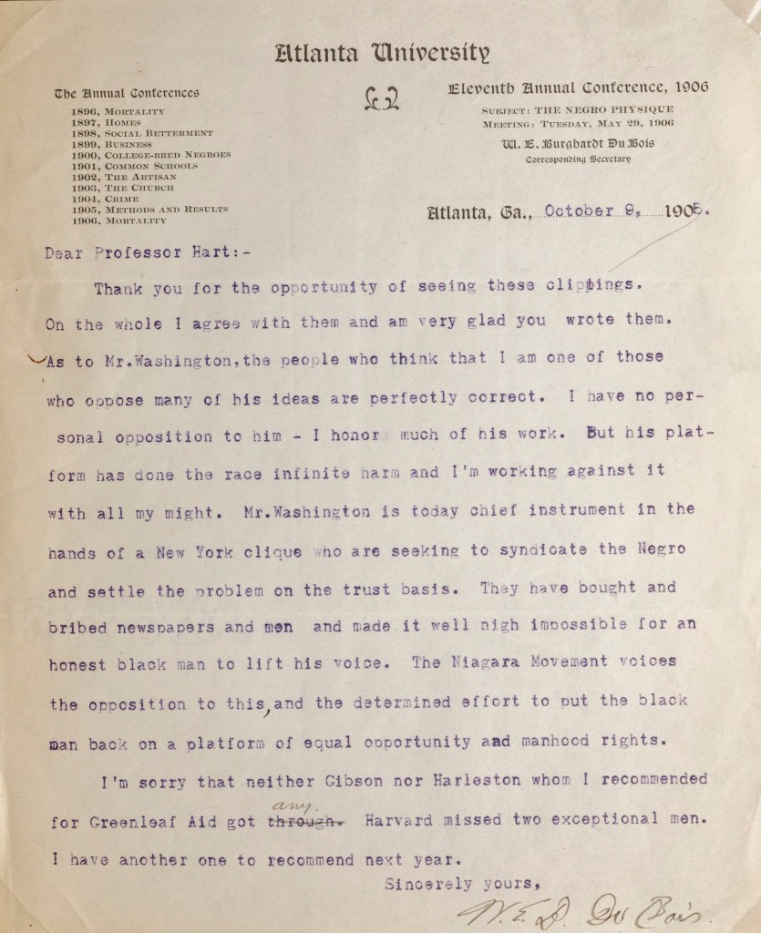 letter from Hart received in reaction to his study of race relations in the U.S. South