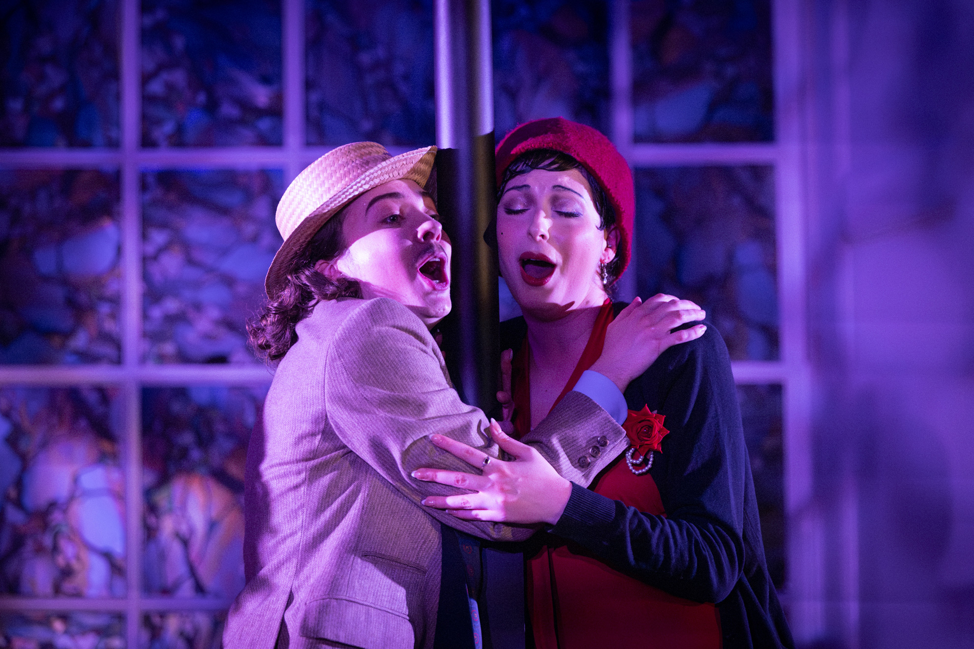 Leo Balkovetz (left) and Chen Wine perform together.