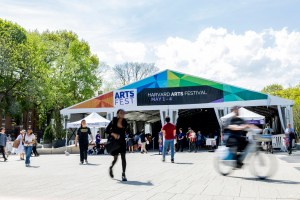 The Science Center Plaza Tent at Arts Fest 2025 at Harvard University.