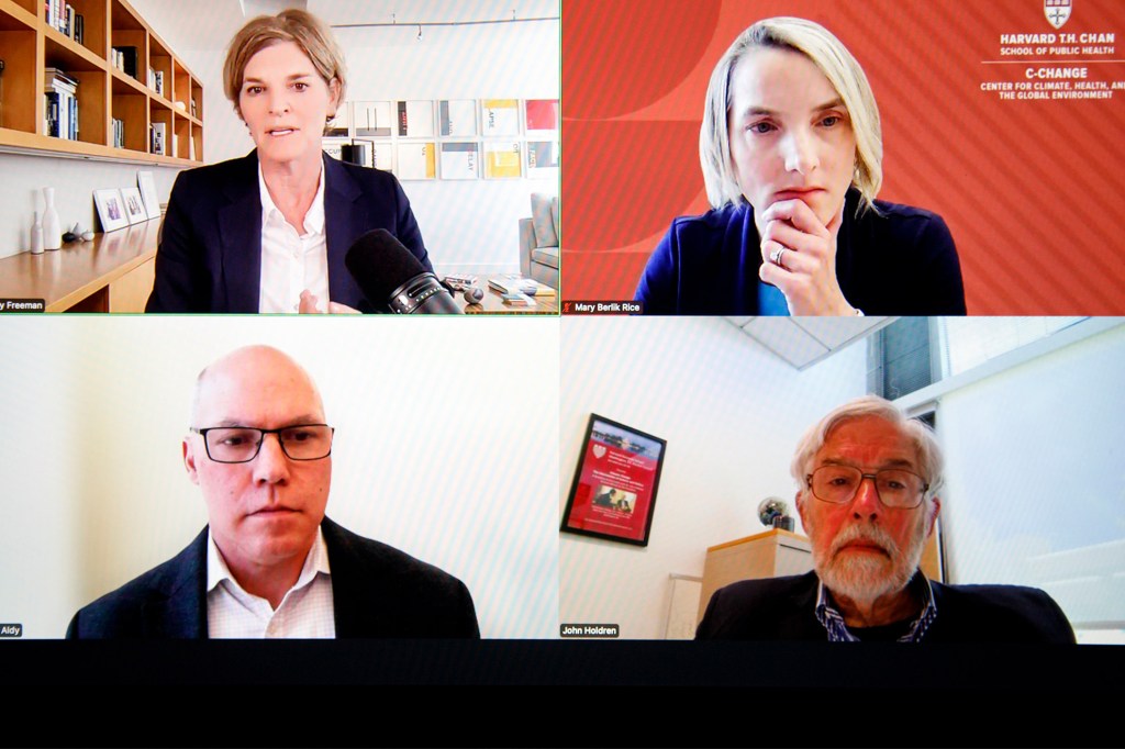 The Salata Institute for Climate and Sustainability panel discussion was held on Zoom.