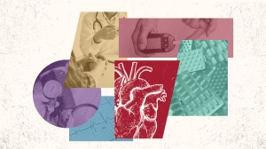 Collage of heart health concepts.