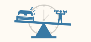 balance between bed and person lifting weights