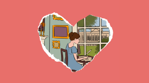 Jane Austen at her desk