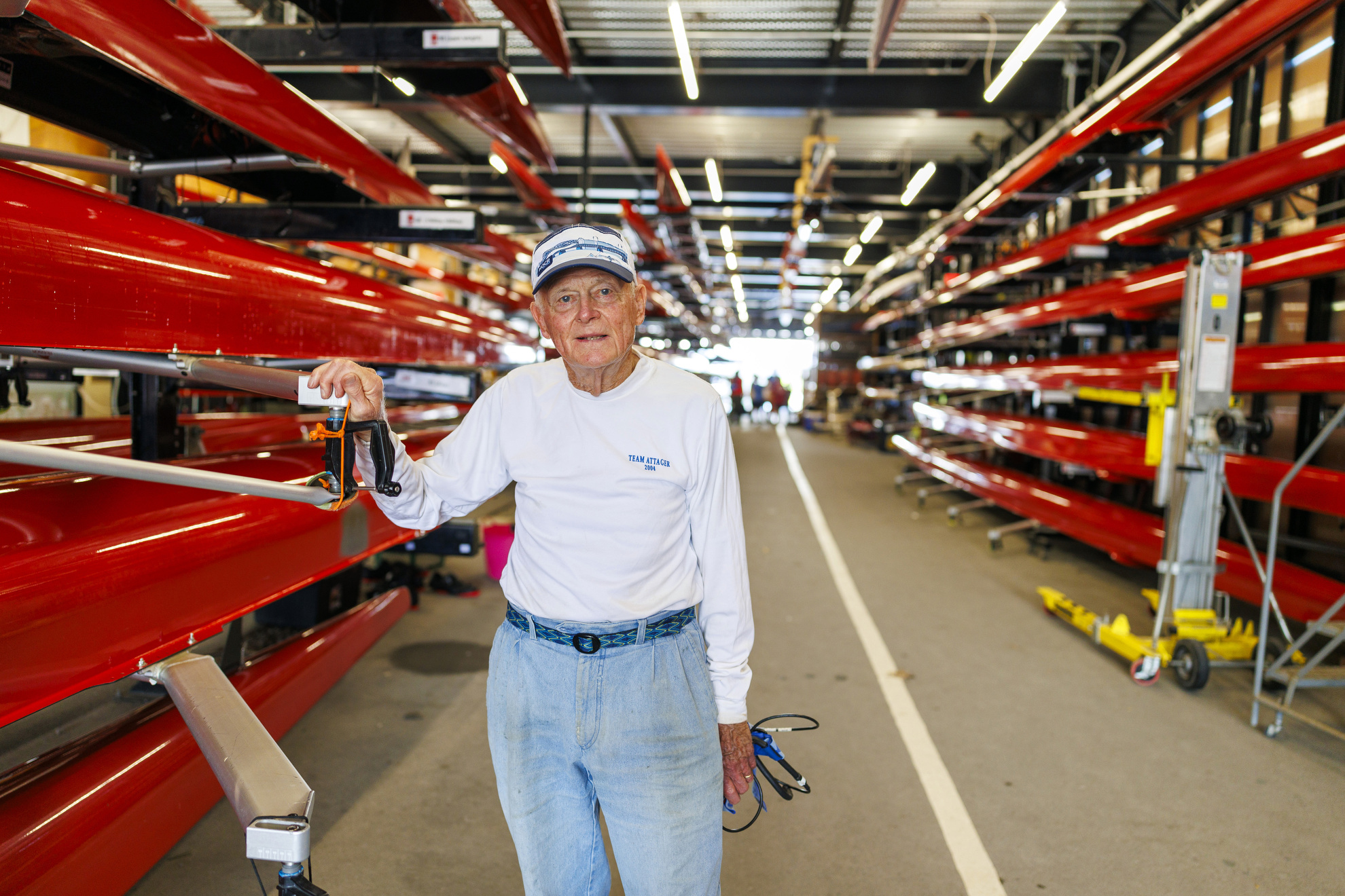Bill Becklean is the 89-year-old coxswain for the Octo Eight.