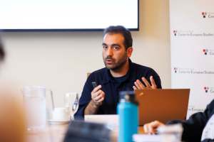 Sotiris Sideris speaking during the event.