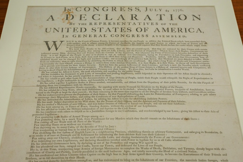 Declaration of Independence.
