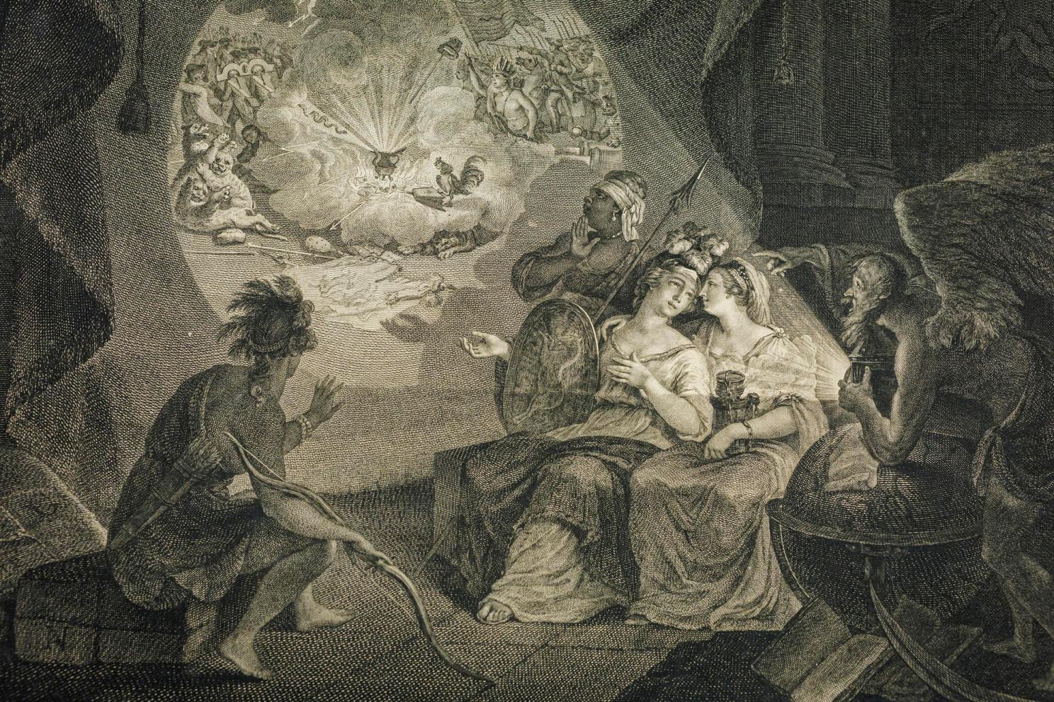 A detail from William B. Osgood Field collection of European prints and drawings is pictured.