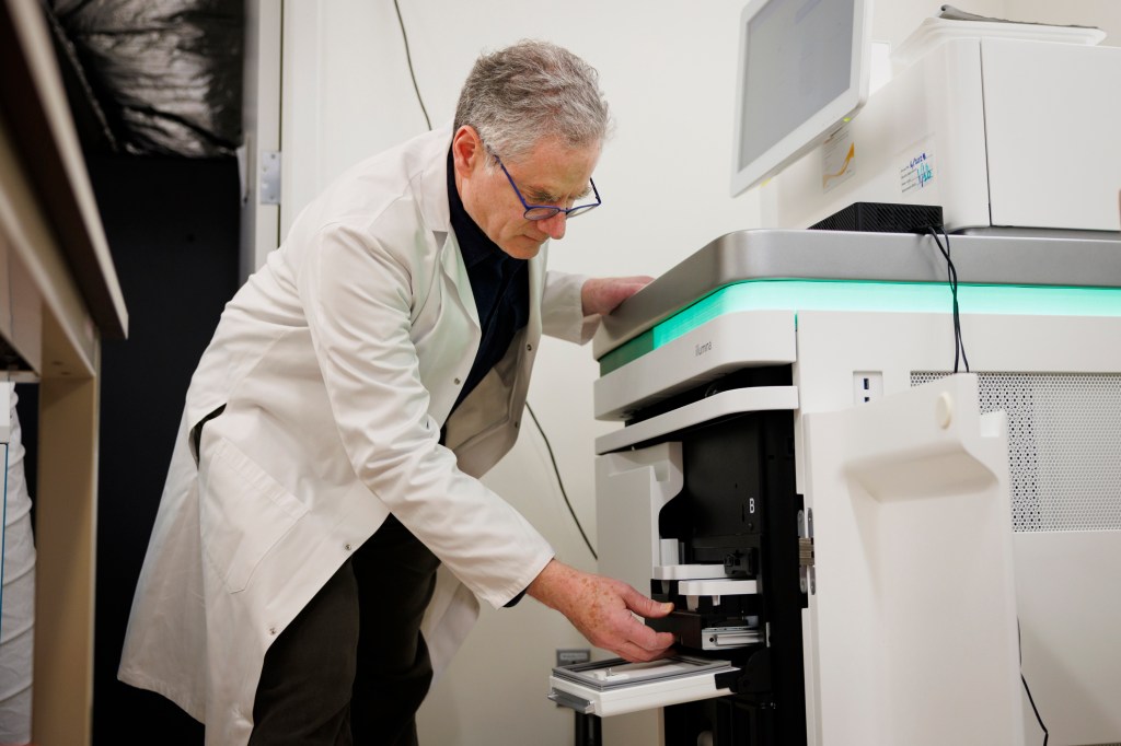 Eric Pierce using a NovaSeq 6000 machine