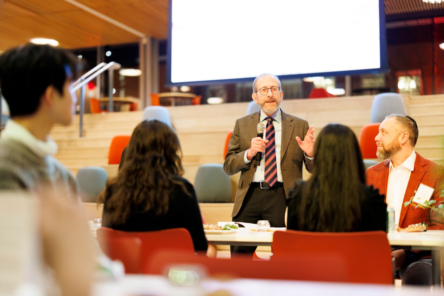 Alan Garber speaks at interfaith event.