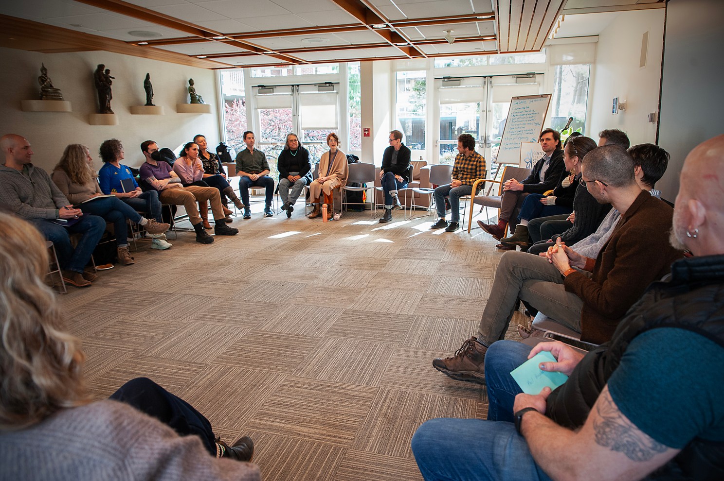 Group sitting in a circle.