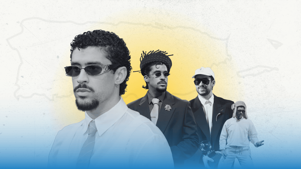 collage of Bad Bunny