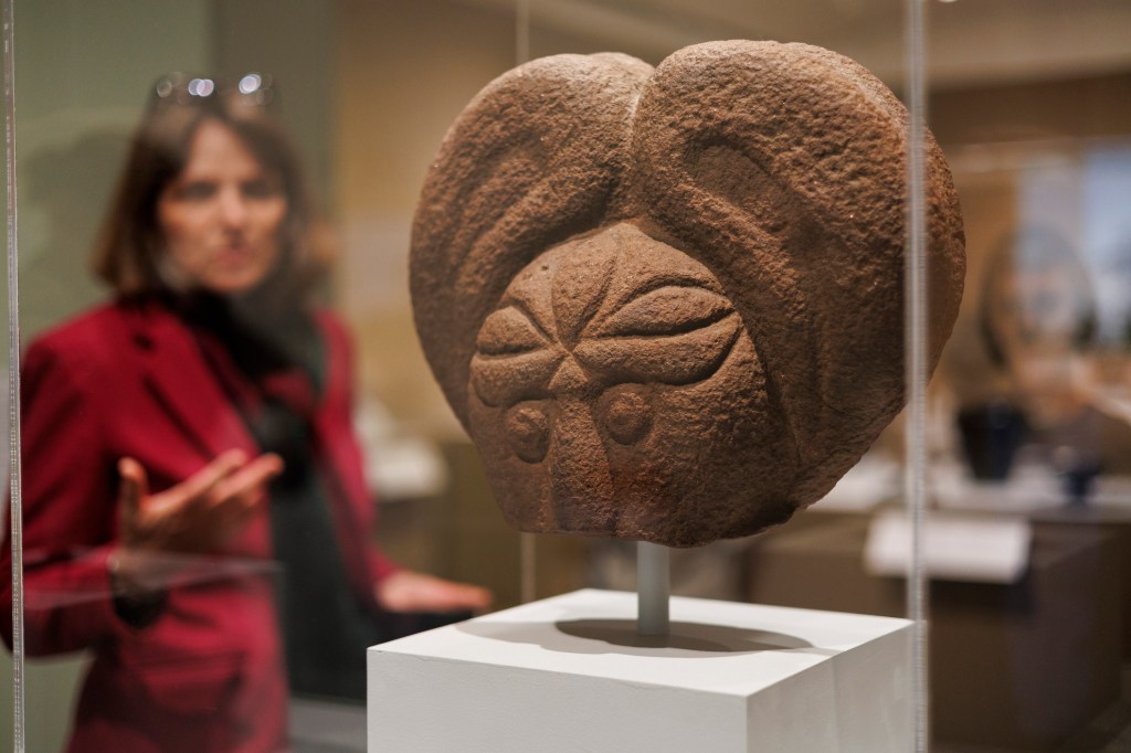 Sandstone Head from 450–380 BCE, found in  Germany