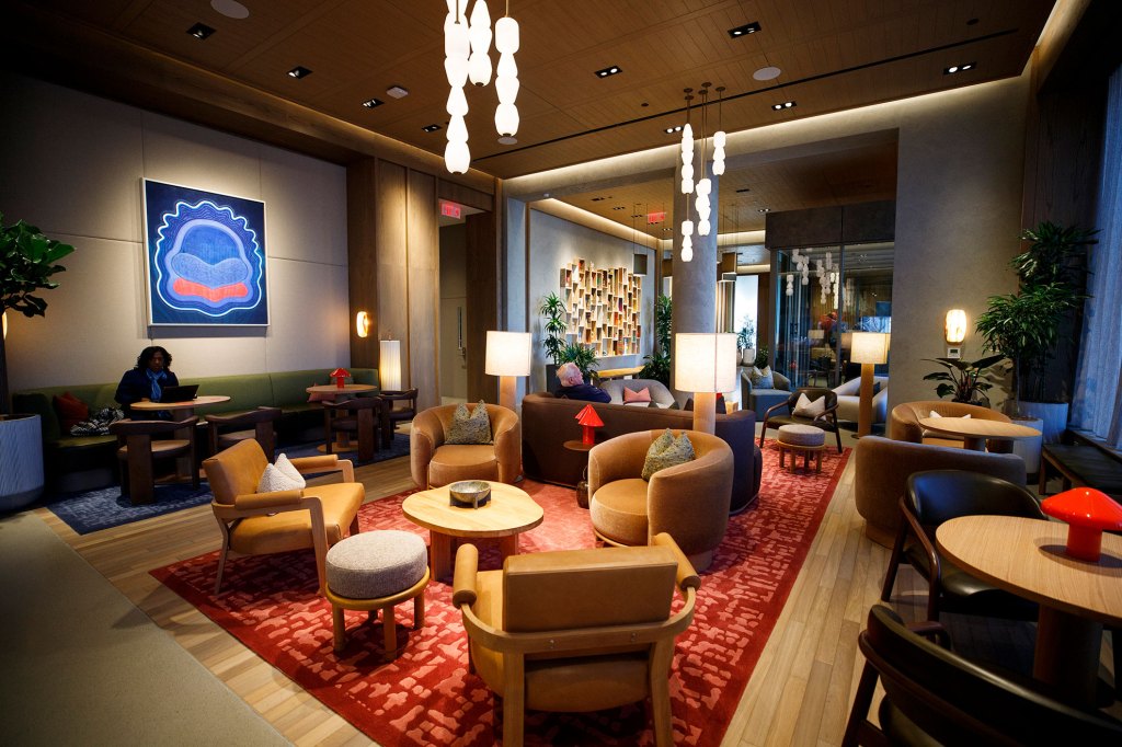 Lobby of the Atlas Hotel.