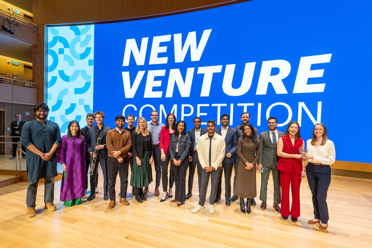 Group from new venture competition at HBS.