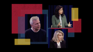 Dani Rodrik (left), Gita Gopinath, and Carmen Reinhart.