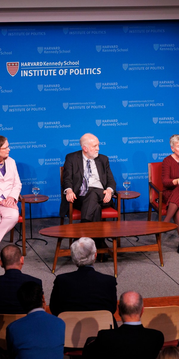 Meghan O'Sullivan (from left), Laura S. H. Holgate, Matthew Bunn, Rose Gottemoeller, and Graham Allison.