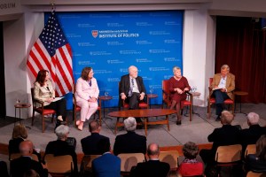 Meghan O'Sullivan (from left), Laura S. H. Holgate, Matthew Bunn, Rose Gottemoeller, and Graham Allison.