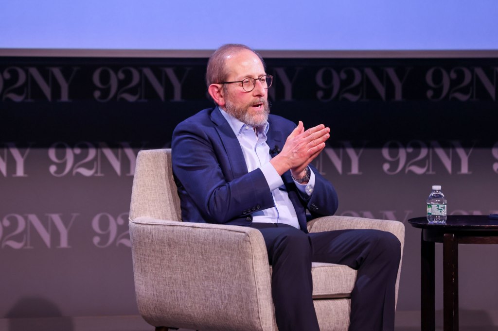 Alan Garber during a discussion with Wall Street Journal Editor-in-Chief Emma Tucker.