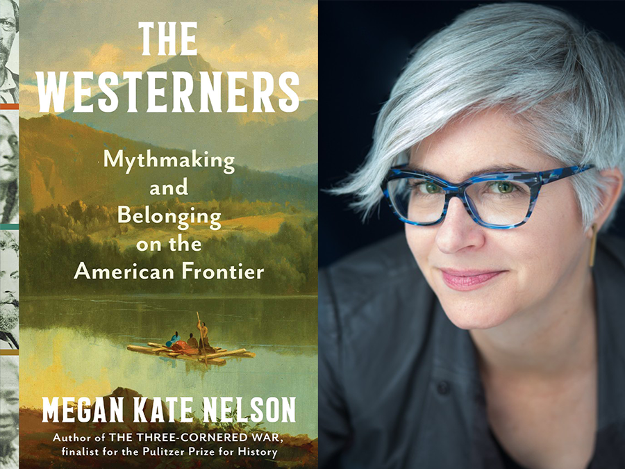 Nelson and her book cover for 'The Westerners'